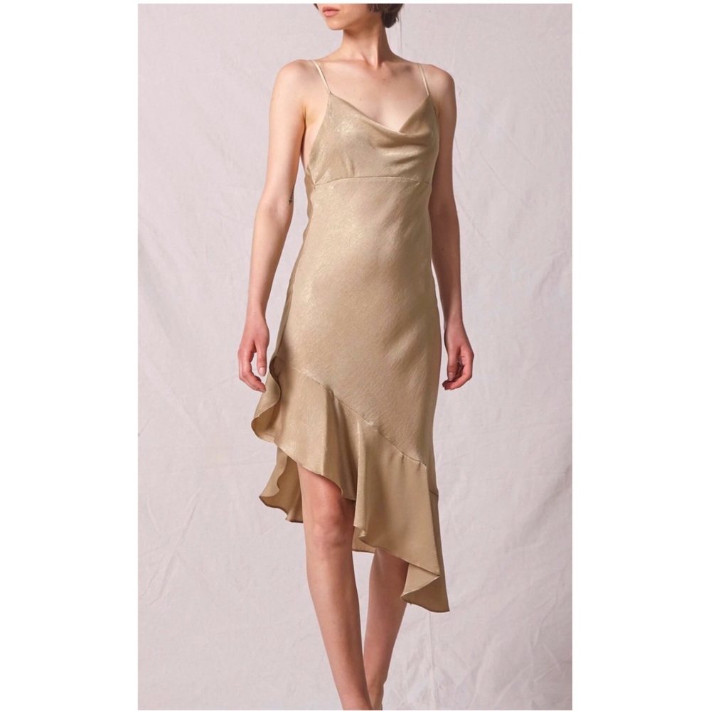 🎥 NWT || ALLEN SCHWARTZ • Asymmetrical slip dress - midi